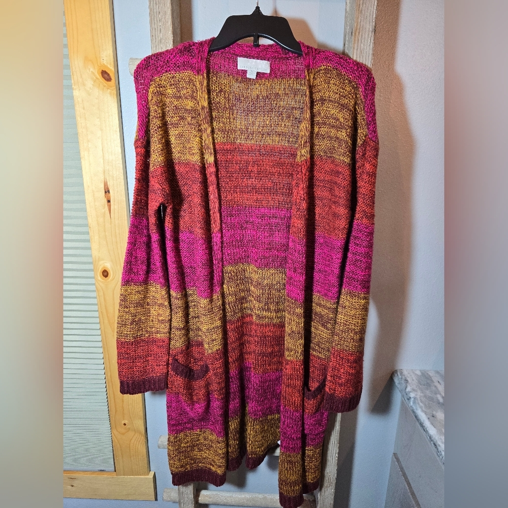 Carolyn Taylor Multicolor Striped Women's Sweater Medium